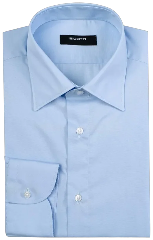 Bigotti Light Blue Cotton Shirt